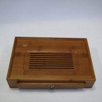 A Chinese bamboo tea tray