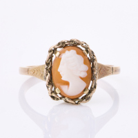 9ct Rose Gold, Vintage, Cameo Ring