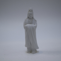 A Japanese white porcelain Guanyin statue