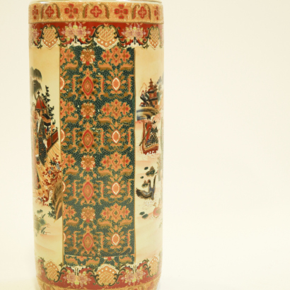 A Chinese 20th century painted ' lady figural' umbrella stand