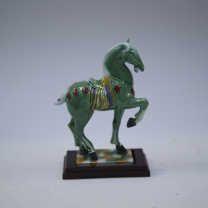 A Chinese coloured pottery horse