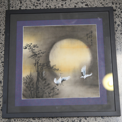 A Chinese cranes painting