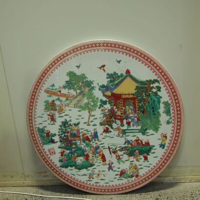 A Chinese 20th-century famillie rose' played baby' round table top
