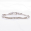 18ct White Gold, Modern, Triple Strand 3.00ct Diamond Bracelet