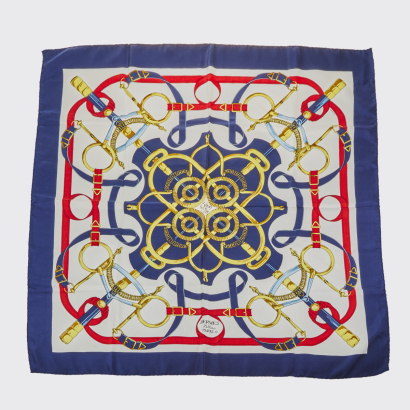 Herm&egrave;s, 100% Silk Eperon D'or Scarf