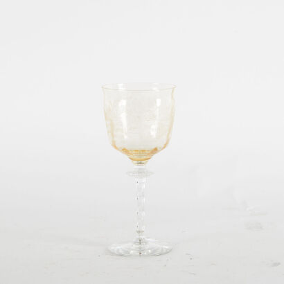 A 19th Century Etched Wine Glass