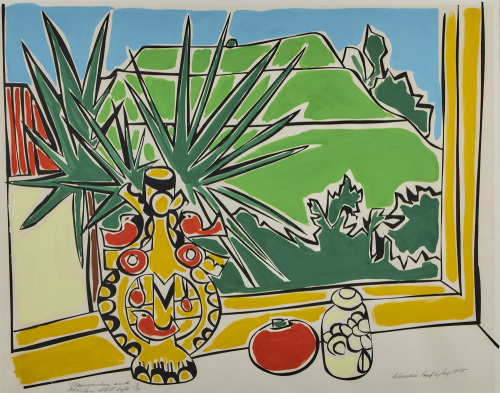 CLAUDIA POND EYLEY Maungawhau and Mexican Still Life