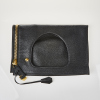 Tom Ford Alix Fold Over Black Leather Clutch Bag - 3