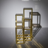 A Collection of Five Pierre Vandel Brass and Smoked Glass Side Tables - 2