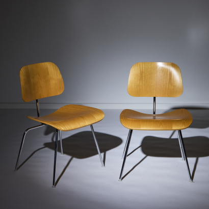 A Pair of DCM Chairs by Charles and Ray Eames for Herman Miller