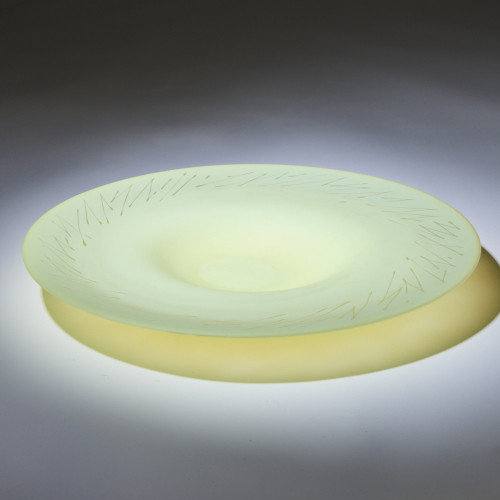 A Garry Nash Yellow Platter