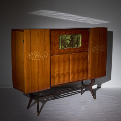 A 1950s Italian Rosewood Sideboard/Bar Cabinet