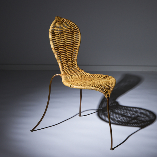 A Stephane Rondel Woven Peanut Chair