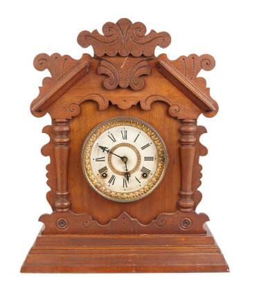 An American Ansonia Gingerbread Shelf Clock