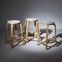 Three Artek '64' Stools