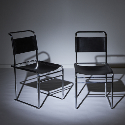 A Pair of Marcel Breuer B40 Dining Chairs