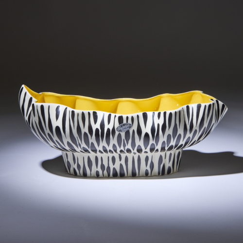 An Albert Hallam 1347 Zebra Patterned Bowl for Beswick