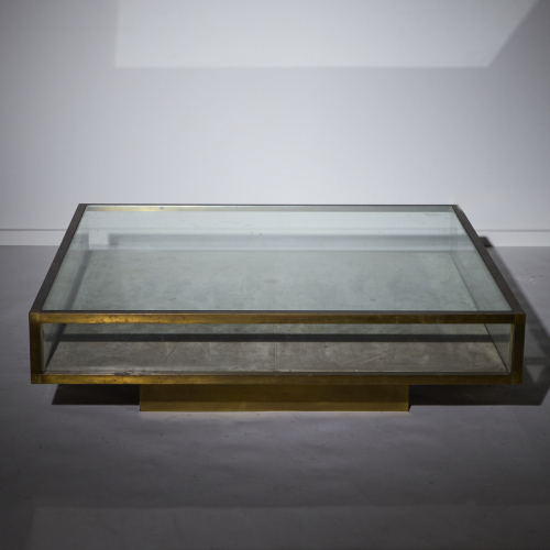 A Brass Coffee Table with Vitrine