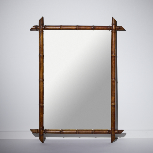 An Early 20th Century French Bamboo Mirror