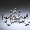 A Set of Five Mid-Century Nagel Chrome Candle Holders - 2