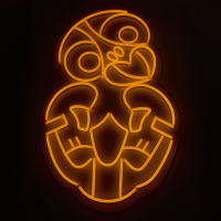 An Orange Tiki Neon