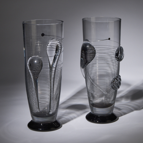 A Pair of Italian Glass Vases