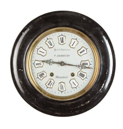 A 19th Century Dutch/German Circular Wall Clock 'F. Schmidt'