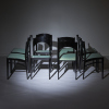 A Set of Four Mid-Century Italian Black Lacquer Dining Chairs - 2