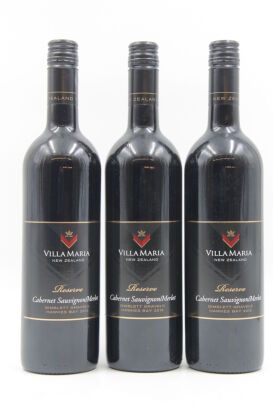 (3) 2013 Villa Maria Reserve Cabernet Merlot, Gimblett Gravels