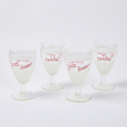 A Set Of Retro Gloom Chaser Cocktail Glasses