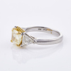 Platinum /18ct Yellow Gold, 2.95ct Fancy Yellow / 1.04ct White Diamond Ring - 2