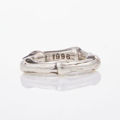 Tiffany & Co, Stering Silver, Bamboo Ring, Size E 1/2