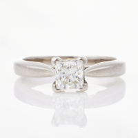 18ct White Gold, .70ct Diamond Solitaire Ring