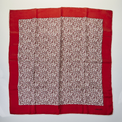 Jaeger, Square Silk Scarf with Nutmeg Border, 67cm x 67cm