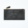 Prada, Saffiano Leather Cardholder Zip Wallet with Box
