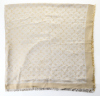 Louis Vuitton, Monogram Light Grey with Gold Metallic Shawl