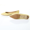 Valentino Garavani Rockstud Yellow Leather Flat Shoes, Size 39, - Near new - 2