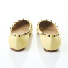 Valentino Garavani Rockstud Yellow Leather Flat Shoes, Size 39, - Near new - 3