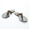 Gucci Black Web GG Thong Sandal, Size 39.5 with Box