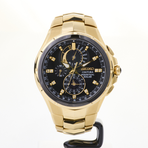 Seiko, 44mm Coutura Perpetual Solar Chronograph Wristwatch