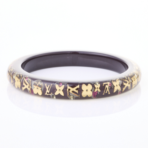 Louis Vuitton Brown Gold Inclusion Bangle