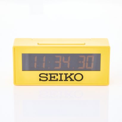 Seiko, Retro, Yellow Alarm Desk Clock