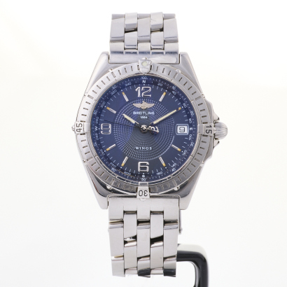 Stainless Steel, 38mm Breitling Wings Automatic Pilots Wristwatch