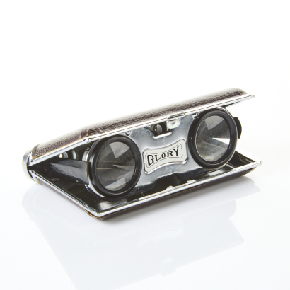 A Pair of Vintage, Glory Folding Opera Glasses with Box
