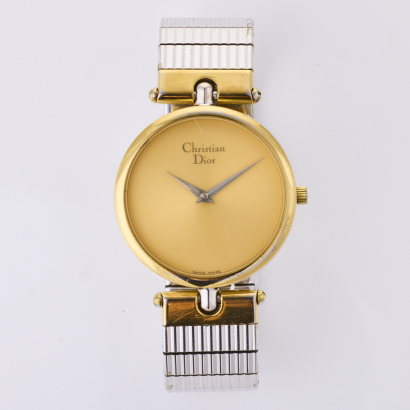 Stainless Steel/Gold-tone, 29mm, Ladies Christian Dior Quartz Wristwatch