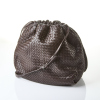 Bottega Veneta, Brown, Nappa Intrecciato Leather Drawstring Bag