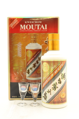 (1) Kweichow Moutai Flying Fairy Camus Edition with 2 glass, 53% ABV, 375ml (GB)