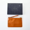 Prada, Saffiano Papaya Pochette Wristlet with Box - 2