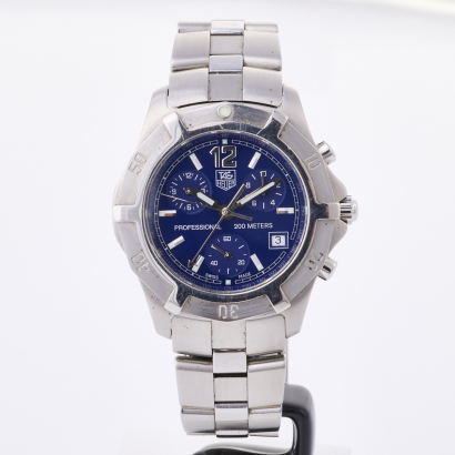 Stainless Steel, 40mm Tag Heuer Professional 2000 Series Quartz Chronograph Wristwatch, circa 2000's,
