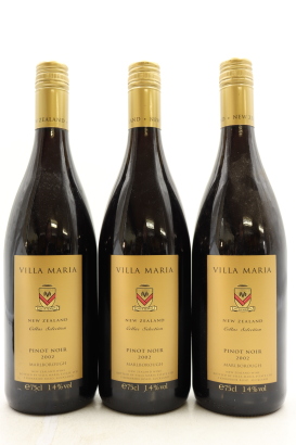 (3) 2002 Villa Maria Cellar Selection Pinot Noir, Marlborough